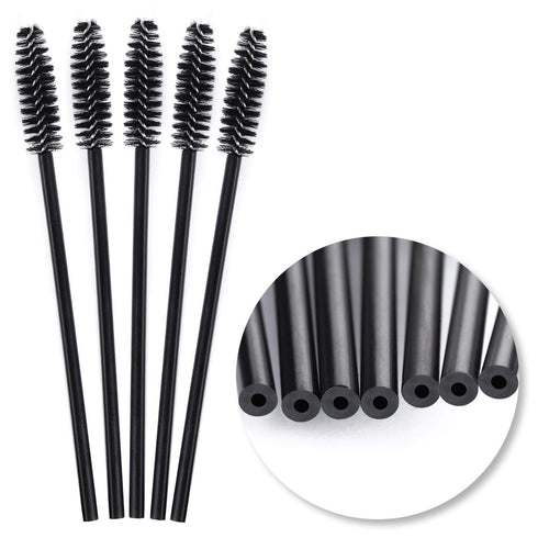 Tbestmax 200 Disposable Mascara Wand Eyebrow Brushes, Spoolies Applicator for Eyelash Extension Makeup Kits