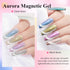 MIZHSE Cat Eye Gel Nail Polish Set - 8 Colors with Magnet Stick, Shiny Glitter Soak Off Gift