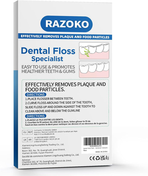 Dental Floss Picks Toothpicks - 250pcs with Portable Cases and 100pcs BrushPicks Interdental Toothpicks