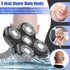 Shaver Blade Heads, 5 Heads Electric Razor Replacement Blade for Head and Face, Easy Install (Black)