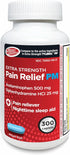 Extra Strength Pain Relief PM & Nighttime Sleep Aid Caplets - 300 Count, Non-Habit Forming, Compare to Tylenol PM