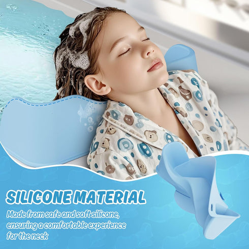 Silicone Portable Hair Wash Station for Kids, Hair Washing Basin with Rinse Cup for Children, Toddlers and Teens on
