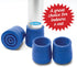 Commode, 1 1/8" (Pack 4) Top Glides Steel-Reinforced Walker, and Bath Bench Replacement Rubber Tips, Blue