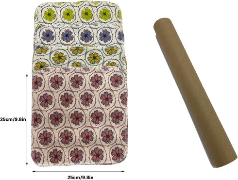 Reusable Paper Towel Rolls, 20 Pack, Washable Napkin Cloth, 100% Cotton, Super Soft, Absorbent, Lemon