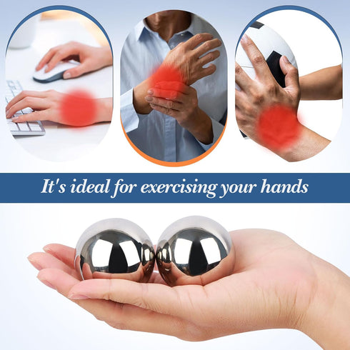 varlty Baoding Balls:Traditional Chinese Balls for Hand Therapy, Hand Exerciser, Finger Exerciser, - for Relieving