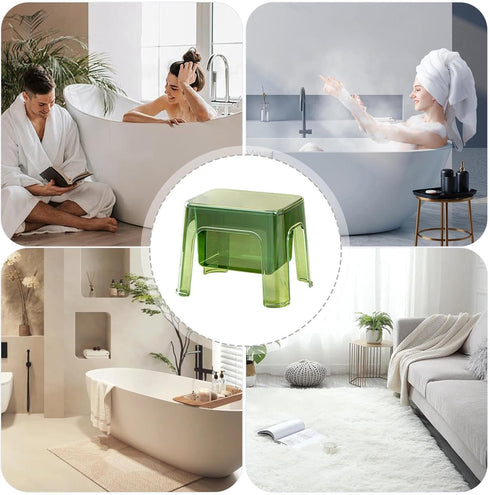 Generic Bath Stool - Modern Acrylic Style Small Furniture, Thickened PET Materials Support; minimalists Corner Storage