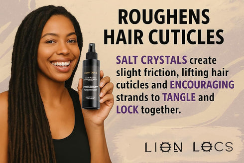 Lion Locs Starter Twist and Lock Spray | Vegan Sea Salt Mist with Essential Oils & Aloe for New Dreadlocks (4oz)