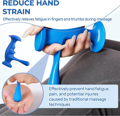 OLLBIT 3PCS Massage,Set 1 1 3-Legged (3 Thumb Saver Massage Tools,Manual Deep Tissue Include Green Thumb Protector Tool