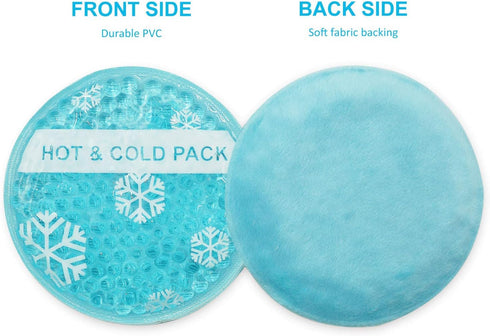 OLESILK Small Hot Cold Gel Packs, 6 Packs, Reusable Round Ice Pack for Hot and Cold Therapy, Kids Pain Relief