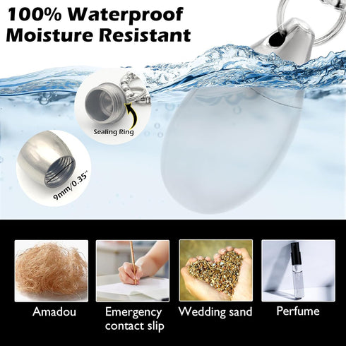 Pill Holder Necklace Nitro Pill Case, Titanium Waterproof Pill Container Necklace for Men Women, Small Pill Box with