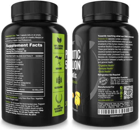 Probiotics for Women and Men - 11 Strains, 50 Billion CFU, Digestive Health Supplement - 30ct