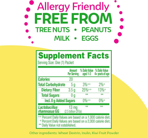 Culturelle Kids Probiotic + Fiber Packets - 24 Count - Digestive Health & Immune Support
