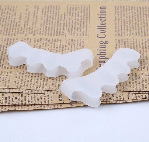 2 Pairs Toe Separators, Gel Toe Spacers for Bunion, Hammer Toe Straightener, Toe Correctors for Foot Pain Relief