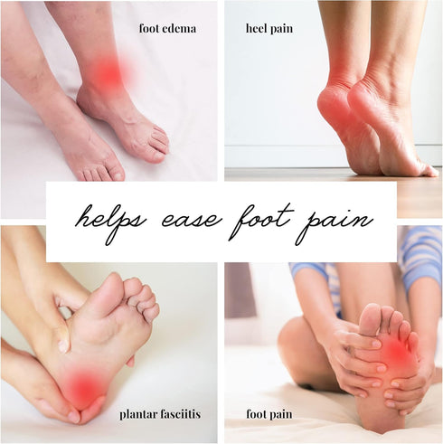 tuuli Wooden Foot Massager, Grooved Muscle Roller, Helps Ease Muscle Tension and Improve Blood Circulation, Natural