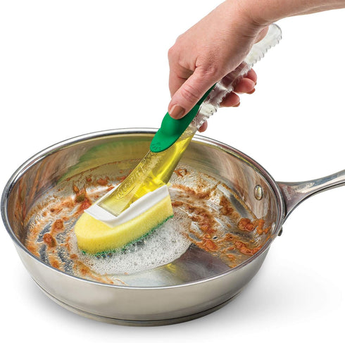 Libman 1484 All-Purpose Scrubbing Dishwand Refills, 3 Pack of 2 Sponges Each for 6 Total Sponges, Green