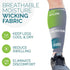 Run Forever Calf Compression Sleeves for Men and Women, Footless Socks for Runners and Pain Relief - 2-pack Black/Grey