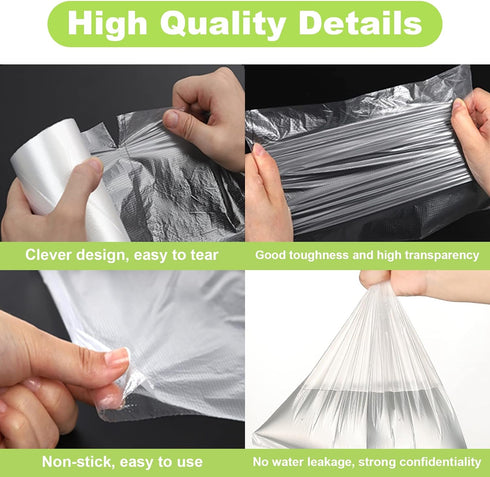 RyhamPaper Food Storage Bags - 1 Roll 12 x 16 Plastic Produce Bags for Fruits, Vegetables, Bread, 350 Bags