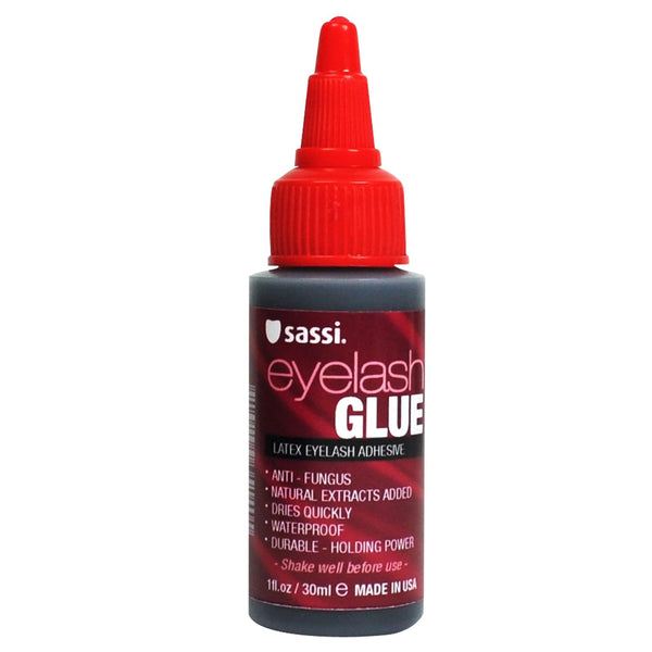 Sassi Eyelash Glue 1oz (Dark) - Waterproof, Long-Lasting Adhesive, Made in USA