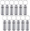 12 Pieces Portable Pill Case, Mini Waterproof Aluminum Keychain Pill Container for Medications, Vitamins, and