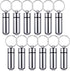 12 Pieces Portable Pill Case, Mini Waterproof Aluminum Keychain Pill Container for Medications, Vitamins, and