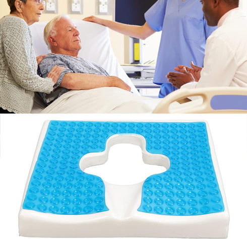Tailbone Anti Bedsore Cushion, Breathe Freely Material, T Shaped Opening Triangular Slope Design Pad,for Bedridden
