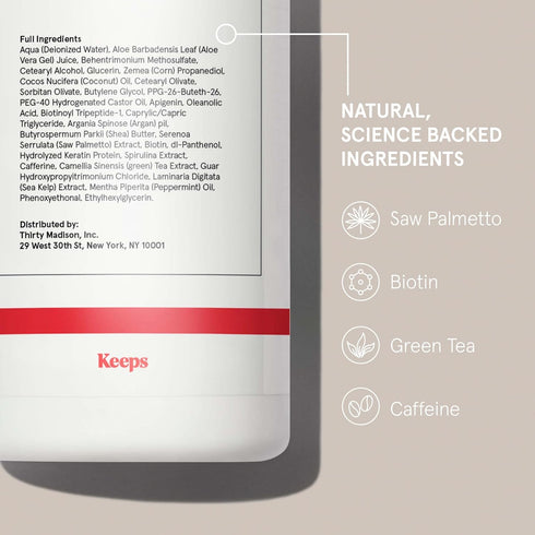 Keeps Hair Regrowth Treatment Conditioner for Fuller, Thicker Looking Hair, 8 oz - DHT Blocker with Biotin, Caffeine,