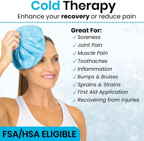 Arctic Flex Refillable Ice Pack Bags (2 Pack) - Reusable Hot Water & Ice Pack for Injuries, Pain Relief & Headaches