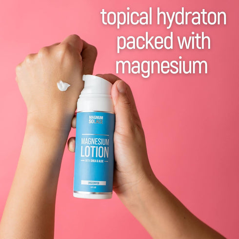 Magnesium Lotion – Super Concentrated – Aloe and Shea for Leg Cramps, Sore Muscles & Joints, Safe for Kids, Made in The
