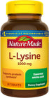 Nature Made L-Lysine 1000 mg | Dietary Supplement | 60 Tablets, 60 Day Supply