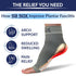 SB SOX Plantar Fasciitis Relief Socks - Ankle Brace Compression Sleeve for Foot Pain, Swelling, Heel Spurs (Gray,