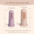 Moonkie Baby Toothbrush Finger Toothbrush Kit for 3 Months +, 4 Pcs Small (Sand/Warm Taupe)/Large (Blue/Mint)