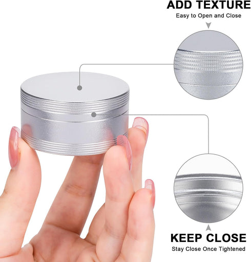 Metal Pill Case for Purse, Waterproof Daily Pill Box, Portable Organizer for Pills/Vitamins/Fish Oil, Silver Medium