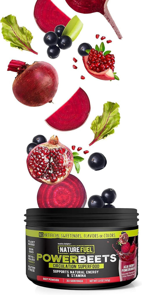 Nature Fuel Power Beets - Super Concentrated Non-GMO Beet Juice Powder, 30 Servings