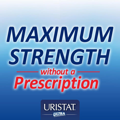 URISTAT Ultra UTI Relief Pak - UTI Treatment for Women and Men, 1 UTI Test Strip and 12 Treatment Tablets, 1 Box