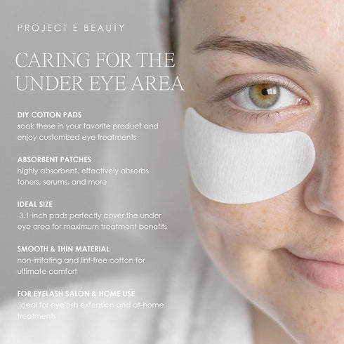 Project E Beauty 100pcs Disposable DIY Non-Woven Eye Mask Paper for Skincare & Spa Salon Use