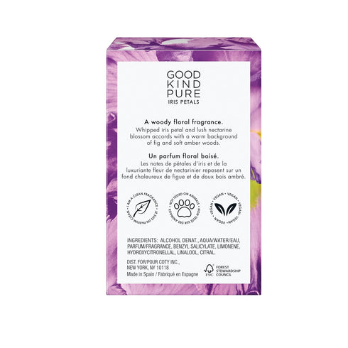 Iris Petals Body Mist Spray, Woody Floral Fragrance, Nectarine Blossom & Soft Amber Woods, 8.4 Fl Oz