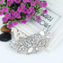 EVER FAITH Bridal Hair Accessories, Crystal 5 Inch Rose Flower Bouquet Side Comb for Women