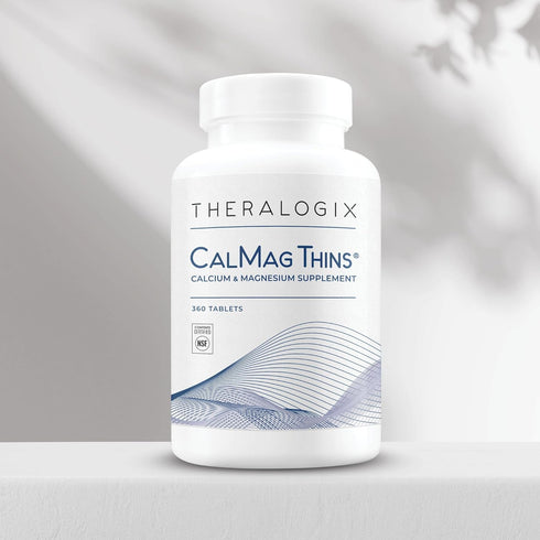 Theralogix CalMag Thins Calcium & Magnesium Supplement - Bone Support for Women & Men - 200 mg Calcium, 50 mg Magnesium