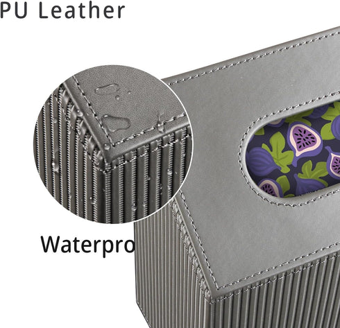 Stylish PU Leather Hand Towel Box Cover for Kleenex Disposable Towels