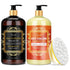 Pjordo Anti Cellulite Massage Oil & Hot Cream Set with Massager, Natural