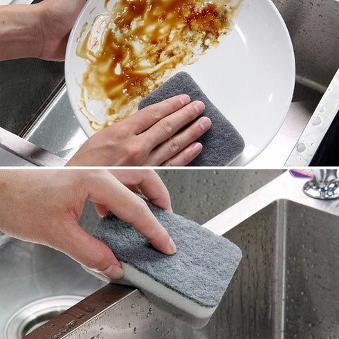 Individually Wrapped Kitchen Dishwashing Sponges Bulk, Non Scratch Scouring Pad, Odor-Free Cleaning Sponge (24 Pack)