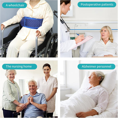 ENLUNTRA Medical Bed Restraint Strap for ElderlyAnti-Fall Waist Belt for ElderlyAdjustable Wheelchair Seat Safety