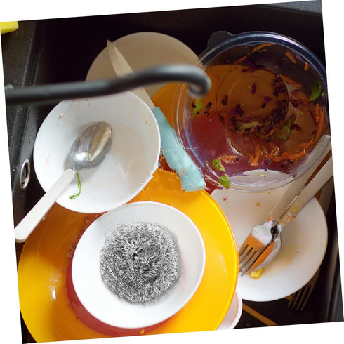 Stainless Steel Scouring Balls for Dish Cleaning Kitchen Cleaner for Pots Pans and Cookware Non-Scratch Scrubber