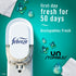 Febreze Air Freshener Plug In, Wall Diffuser, Unstopables Fresh Scent, Odor Fighter, 1 Warmer + 2 Oil Refills
