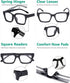 Eyekepper Ladies Reading Glasses, Oversized Square Design Readers for Women, Black