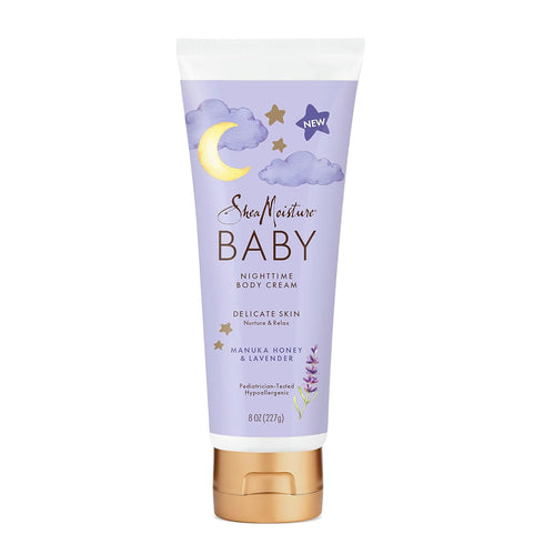 SheaMoisture Baby Moisturizer Manuka Honey & Lavender for Delicate Hair and Skin, Nighttime Care Regimen 8 oz