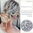 Unicra Bride Flower Wedding Hair Vine, Crystal Bridal Piece, Rhinestone Leaf Jewelry Headpiece for Women