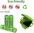 16 Packs AA 500mAh Rechargeable Solar Lights Batteries, 1.2V Ni-MH Double A Battery for Outdoor String Pathway Lights
