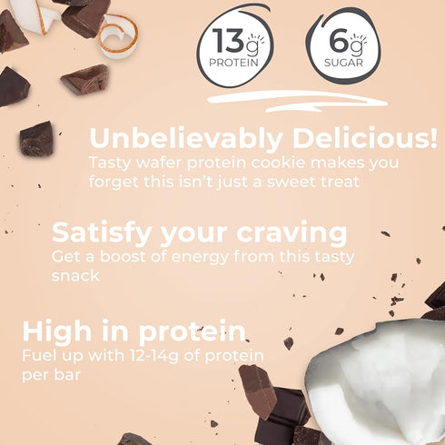 Power Crunch Protein Wafer Bars, High Protein Snacks, Delicious Chocolate Coconut, 1.4 Ounce (12 Count)
