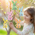 MotiMind 12 Set 12 Easter Bunny Money Holder for Cash Gift with Ribbons Easter Gift Card Holder Basket Tag Basket
